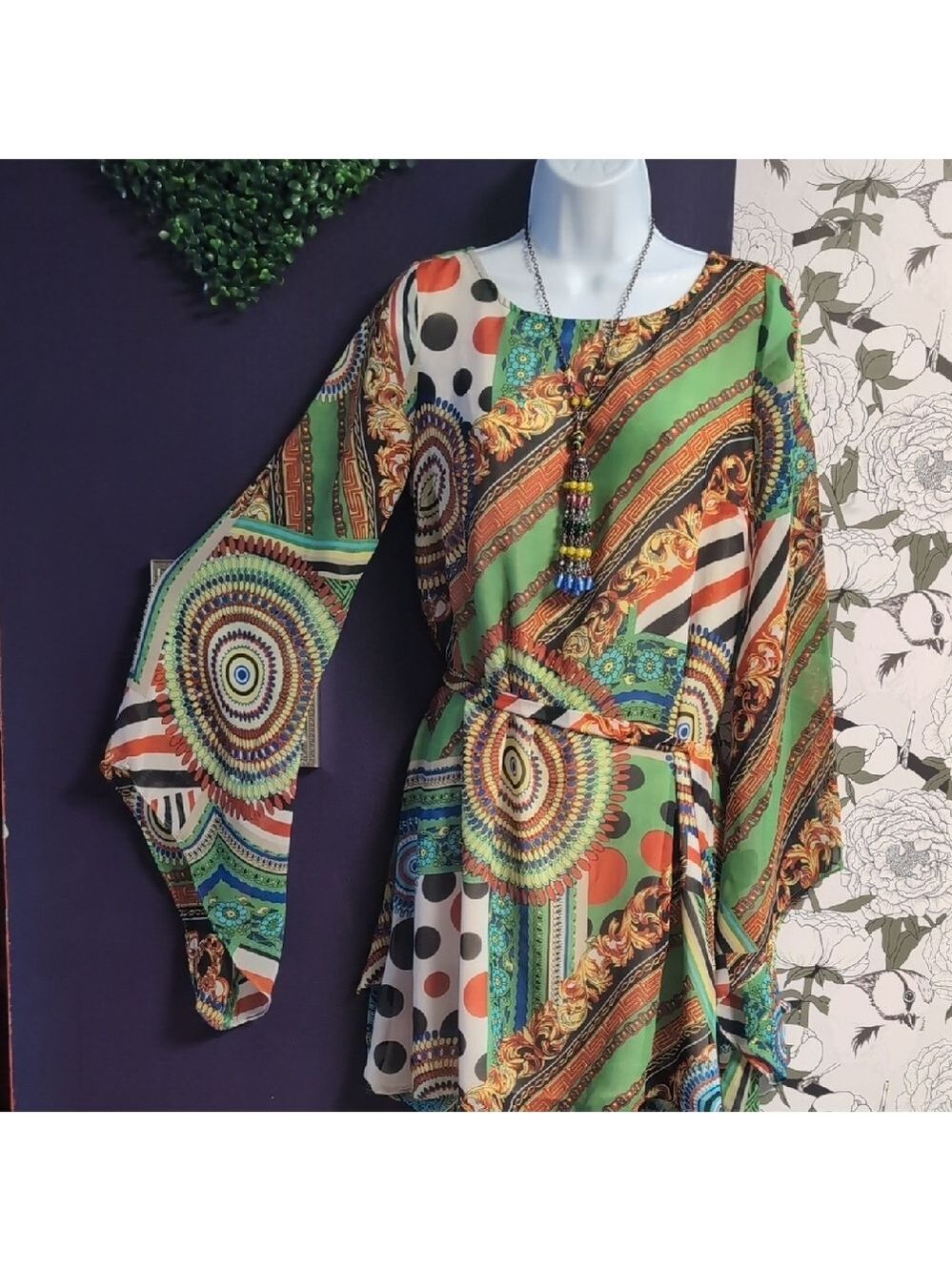 Ark & Co Asymmetrical Dress with Kimono Sleeves - Picture 1 of 6